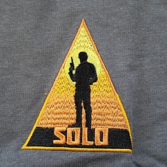 NWT Star Wars Retro Han Solo Pullover Shirt Large Grey - Picture 2 of 7